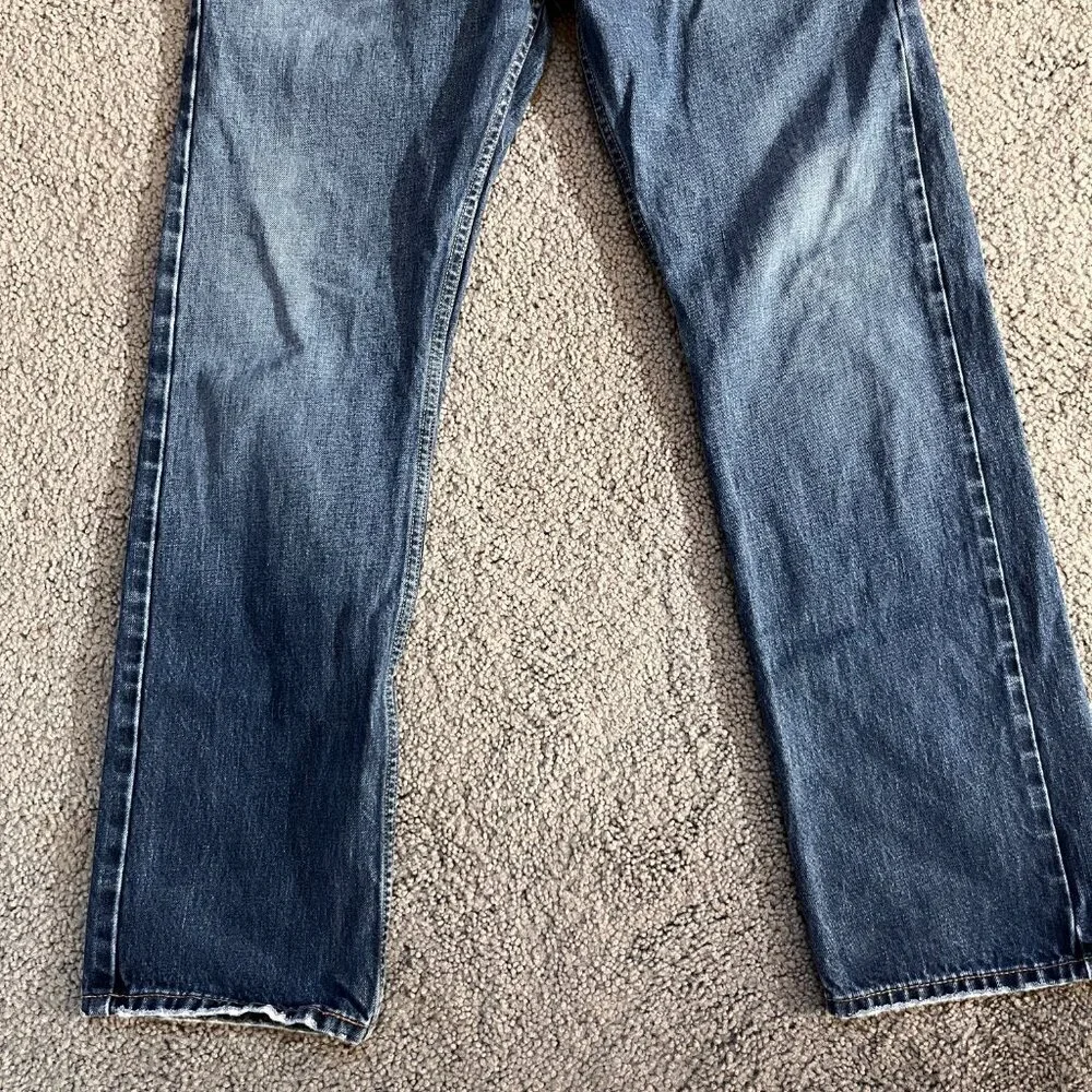 Levi's Classic Straight 505 Jeans in Men's Size W32 L30, Dark Wash - Made in USA